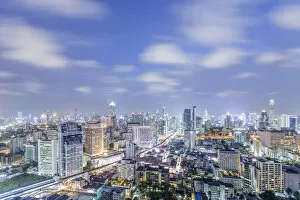 Images Dated 10th September 2020: Asia, Southeast Asia, Bangkok. View of tall buildings in BangkokaA┬ÇA┬Ös Central Business