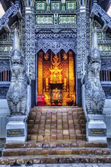 Asia, Thailand, Chiang Mai, Main bot at Wat Chedi Lawang