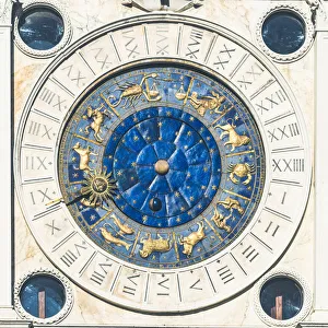 Astronomical Clock Prints: Astronomical Clock in the Clock Tower, St Marks Square, Venice, Veneto, Italy