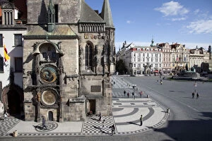 Old Town Square Collection: Astronomical clock, Old Town Hall, Old Town Square, Prague, Czech Republic
