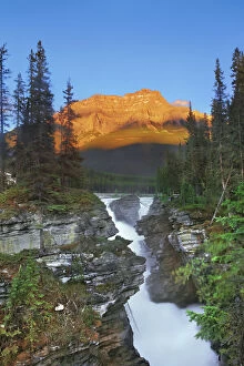 Brook Collection: Athabasca Falls and Mount Kerkeslin - Canada, Alberta, Jasper National Park