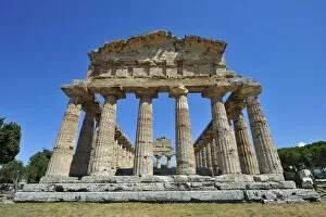 Romans Collection: Athena Temple in Paestum, Province of Salerno, Campania, Italy