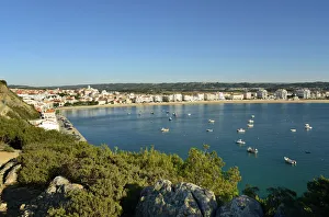The Atlantic bay of Sao Martinho do Porto and Salir do Porto. Alcobaca, Portugal