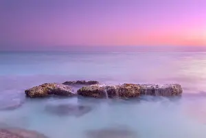 Cayo Santa Maria Prints: The Atlantic Ocean at daybreak on Cayo Santa Maria in the Jardines del Rey archipelago near Caibarien