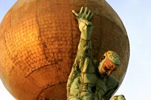 Atlas Collection: An Atlas Hold a Golden Ball Upon Which Giuseppe Benonis Fortune Stands, Venice