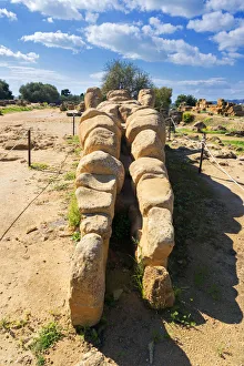 Agrigento Prints: Atlas Statue, Valley of the Temples, Agrigento, Sicily, Italy