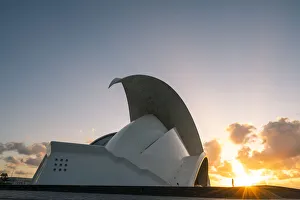 Auditorio de Tenerife at sunrise. Santa Cruz de Tenerife, Tenerife, Canary Islands, Spain
