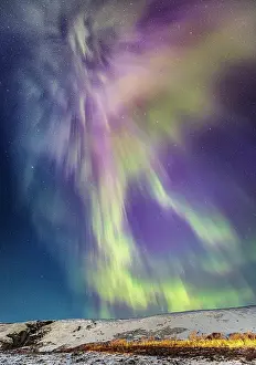 Jokulsarlon Prints: Aurora Borealis (Northern Lights) near Jokulsarlon, Iceland