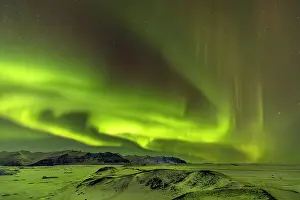 Jokulsarlon Prints: Aurora Borealis (Northern Lights) near Jokulsarlon, Iceland