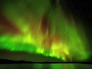 Nunavik Prints: Aurora Borealis over Wolf Lake in Nunavik, Quebec, Canada