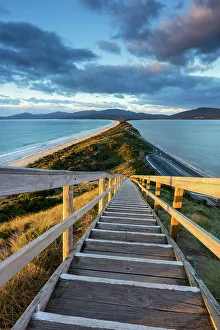 Steps Prints: Australia, Tasmania, Bruny Island, The Neck