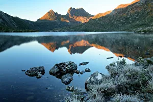 Lake St Clair Prints: Australia, Tasmania, Cradle Mountain, Lake St Clair National Park, Dove lake