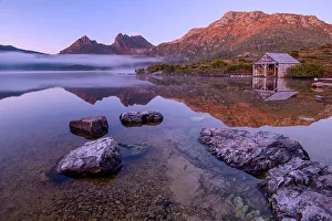 Conservation Prints: Australia, Tasmania, Cradle Mountain, Lake St Clair National Park, Dove lake