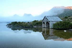 Conservation Prints: Australia, Tasmania, Cradle Mountain, Lake St Clair National Park, Dove lake