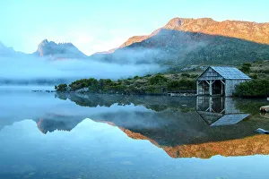 Conservation Prints: Australia, Tasmania, Cradle Mountain, Lake St Clair National Park, Dove lake