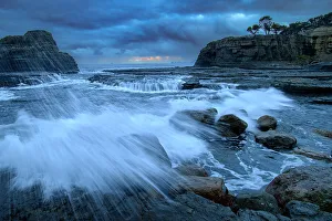 Tessellated Pavement Prints: Australia, Tasmania, Eaglehawk Neck