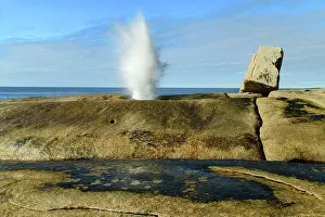 Blowhole Prints: Australia, Tasmania, East Coast, Bicheno, Blowhole