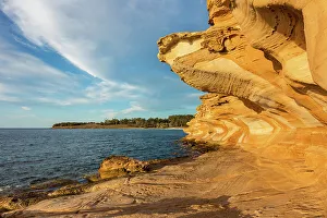 Tasmania Prints: Australia, Tasmania, Maria Island Nationa Park, Painted Cliffs