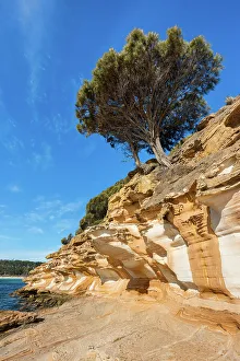 Tasmania Prints: Australia, Tasmania, Maria Island Nationa Park, Painted Cliffs