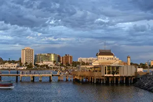 Boat House Prints: Australia, Victoria, Melbourne, St. Kilda harbour