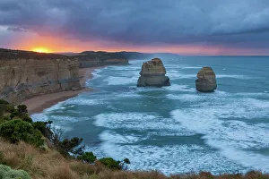 Wave Prints: Australia, Victoria, Port Campbell National Park, Gibson Steps Beach
