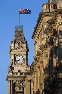 Australia, Victoria, VIC, Bendigo, Town Hall tower, morning