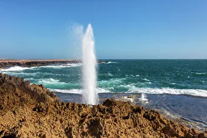 Blowhole Prints: Australia, Western Australia, Point Quobba, Blowhole