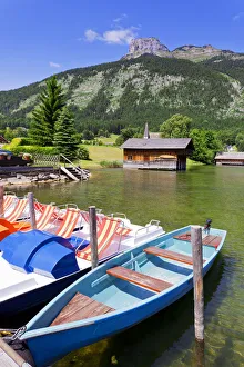 Austria, Osterreich. Styria, Steiermark. Salzkammergut. Altaussee lake Austria, Osterreich. Styria, Steiermark. Salzkammergut. Altaussee lake