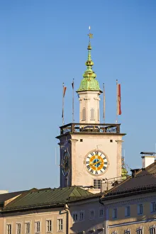 Old Town Hall Prints: Austria, Salzburg, Clock tower of Old Town Hall