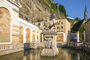 Austria, Salzburg, Herbert von Karajan Square, Pferdeschwemme - horse pond