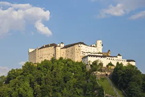Austria, Salzburg, View of Hohensalzburg Castle