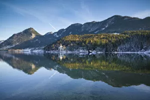 Austria, Styria, Bad Aussee, Grundlsee Lkae, winter