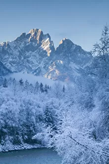 Austria, Styria, Hieflau, winter landscape of the Gesause National Park