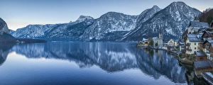 Hallstatt Prints: Austria, Upper Austria, Salzkamergut, Hallstatt, town view
