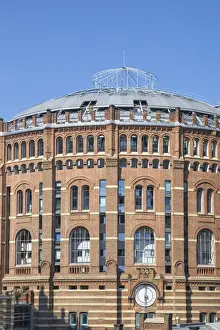 Residential Building Prints: Austria, Vienna, Gasometer buildings - gas storage tanks converted to apartments