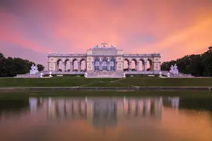 Austria, Vienna, The Gloriette in the gardens of Schonbrunn Palace - a former imperial