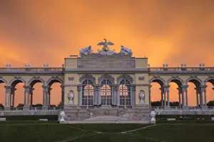 Austria, Vienna, The Gloriette in the gardens of Schonbrunn Palace - a former imperial