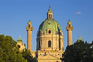 Austria, Vienna, Karlsplatz, Karlskirche - St. Charles Church