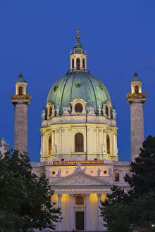 Images Dated 23rd August 2017: Austria, Vienna, Karlsplatz, Karlskirche - St. Charles Church