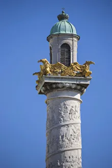Austria, Vienna, Karlsplatz, Karlskirche - St. Charles Church, Carved pillar