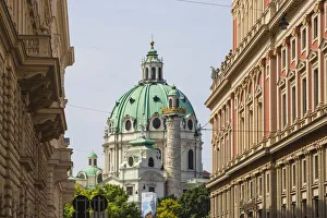 Austria, Vienna, Karlsplatz, Karlskirche - St. Charles Church
