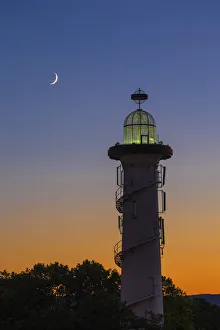 Images Dated 23rd August 2017: Austria, Vienna, Lighthouse on Danube river island