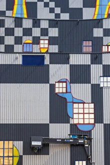 Austria, Vienna, Spittelau, Fernwarme power plant, whose facade was redesigned by Austria, Vienna, Spittelau, Fernwarme power plant, whose facade was redesigned by