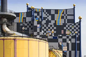 Austria, Vienna, Spittelau, Fernwarme power plant, whose facade was redesigned by