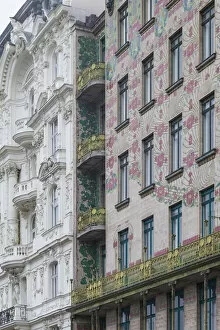 Images Dated 1st August 2017: Austria, Vienna, Vienese Secession style buildings by architect Otto Wagner