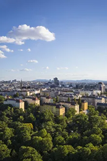 Prater Prints: Austria, Vienna, View of city Skyline