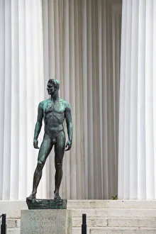 Bronze Statue Prints: Austria, Vienna, Volksgarten (Peoples Garden), Theseus Temple, Bronze statue of