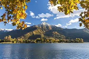 Province Of Como Prints: Autumn colors on the Como lake, in the background Legnone peak. Lombardy, Italy
