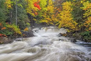Autumn Color Prints: Autumn colour at Brooks Falls on the Magnetawan River in the Almaguin Highlands