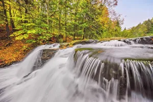 Autumn Color Prints: Autumn Colour at Skeleton Falls, Muskoka, Ontario, Canada
